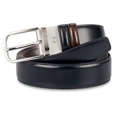 Ремень Piquadro, черный/коричневый, натуральная кожа, арт. CU3049C11/NM