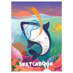 Блокнот Проф-Пресс Скетчбук Акула цветная А5