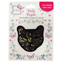 Многоразовые стикеры для одежды Lukky Fashion, Шайн Дизайн, 1 шт, Кошка, 9*9 см (Т19701)