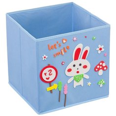 Кофр с аппликацией "Зайчик", Д300 Ш300 В300, голубой Handy Home