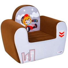 Мягкое игровое кресло Paremo серии "Экшен", Гонщик, цвет Шоколад (PCR320-55)
