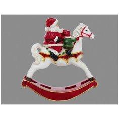 Новогодняя фигурка ПУТЕШЕСТВИЕ САНТЫ С МАЛЬЧУГАНОМ, полистоун, 13 см, Boltze 2002437-мальчик