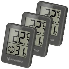Гигрометр и термометр Bresser Temeo Hygro, набор 3 шт., серый