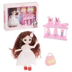 Кукла Наша Игрушка "Красотка", 15 см, 11 предметов (Y10378178)