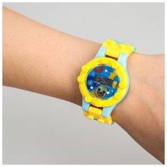 Часы наручные Disney электронные, "Ролли", Дружные Мопсы, с ремешком-конструктором РФС