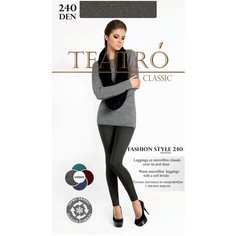 Леггинсы TEATRO Fashion Style, 240 den, размер 3-L, grafit melange (серый)