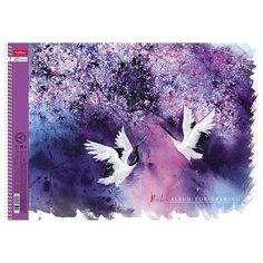 Альбом для рисования 40л., А3, на спирали Hatber "Журавлиная песня", жесткая подложка