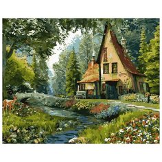 Картина по номерам Домик в лесу Paintboy