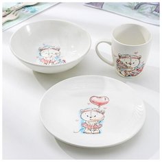 Набор посуды 3 предмета "Кроха" гр. 8 2770228 Кубаньфарфор