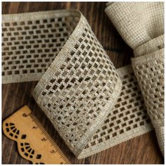 Тесьма вязаная 48мм 05с2308 рис.5318 цв.71 льняной уп.25м Ideal