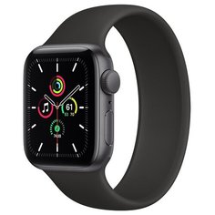 Умные часы Apple Watch SE GPS 40мм Aluminum Case with Solo Loop, серый космос/черный, 9