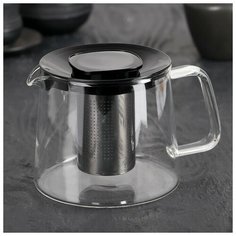 Чайник заварочный "Локи" 1 л, 16х12,5х10,5 см, цвет чёрный 3021154 Сима ленд