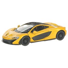 Детская инерционная металлическая машинка с открывающимися дверями, модель McLaren P1, желтый с черным Serinity Toys