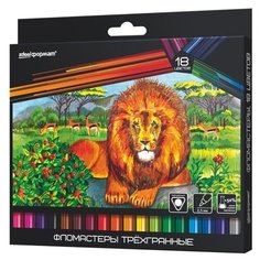 SchoolФормат Набор фломастеров Дикая планета (ФЛ18-ДП), 18 шт.