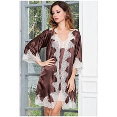 Халат MIA-AMORE, размер XS, шоколадный