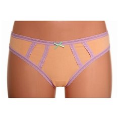 LUI et ELLE Трусы Juliette слипы средней посадки, размер 6 (XXL), персиковый