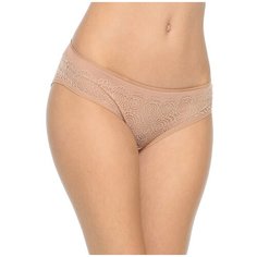 LUI et ELLE Трусы Audrey кюлоты средней посадки кружевные, размер 2 (S), cacao
