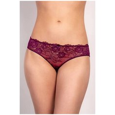 Innamore Трусы бразилиана низкой посадки кружевные basic lace, размер 3(44), sangria
