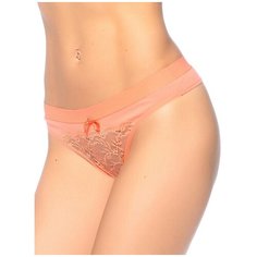 LUI et ELLE Трусы бразилиана Emilie средней посадки, размер 5 (XL), персиковый