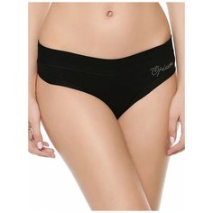 Opium Трусы стринги средней посадки со стразами, размер S, черный