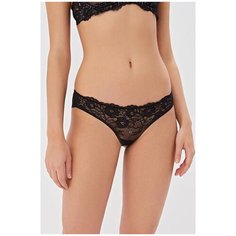 Innamore Трусы бразилиана низкой посадки кружевные basic lace, размер 3(44), черный