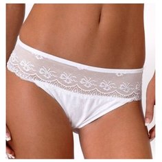 Lormar Трусы стринги Forever с рисунком в виде бантов, размер 3, белый