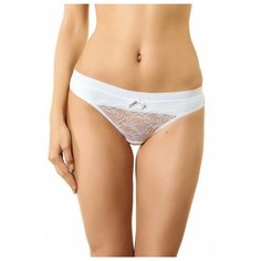 LUI et ELLE Трусы бразилиана Emilie средней посадки, размер 5 (XL), белый