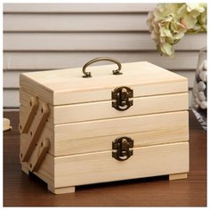 Шкатулка для росписи дерево "Раздвижная" 13х19х12 см 3825427 Сима ленд