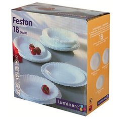 Столовый сервиз Luminarc Feston D8786, 6 персон, 18 предм., белый