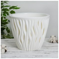 Кашпо "Вдохновение" 7,5л, цвет Белый/белый 5111249 Сима ленд
