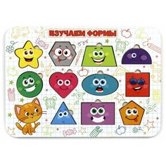 Рамка-вкладыш "Изучаем формы-эмоции" Woodland