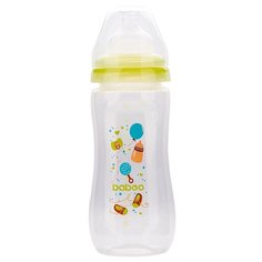 Baboo Бутылочка с широким горлом и силиконовой соской 330 мл, с 3 месяцев, baby shower