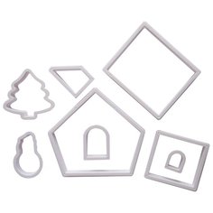 Форма для печенья Доляна Пряничный домик 4328420, 8 шт.