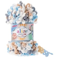 Пряжа Alize Puffy Fine Color, 100 г, 14.5 м, 5 шт., 5946