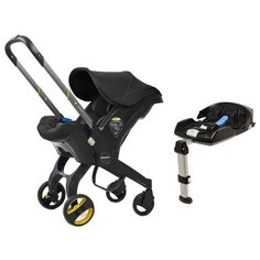 Автокресло-переноска группа 0+ (до 13 кг) Doona + Isofix, nitro black