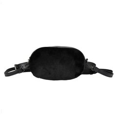 Поясная сумка OrsOro, искусственный мех, черный