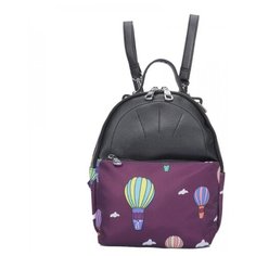 Рюкзак женский "Воздушные шары на фиолетовом фоне", цвет черный, фиолетовый (арт. DS-0021/3) Ors Oro