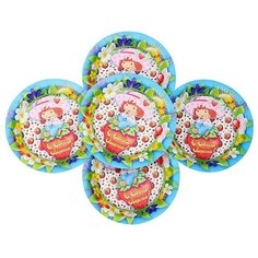 Набор тарелок N 36 "С днем Варенья", 6 штук, 190 мм Эврика