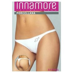 Innamore Трусы Стринги низкой посадки Porcellana bianco, размер 4(46), белый