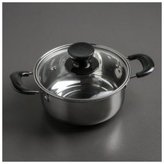 Кастрюля со стеклянной крышкой Promo 16х7 см 4554287 Сима ленд