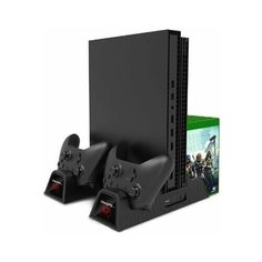 Подставка для вертикальной установки консоли + охлаждение + зарядная станция для 2-х геймпадов + держатель для дисков DOBE (TYX-1840) (Xbox One S/X)