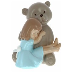 Фигурка декоративная "Девочка с мишкой", 751911, 17/16.5/19 см. РЕМЕКО