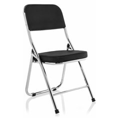 Стул Woodville Chair, металл/искусственная кожа, цвет: черный