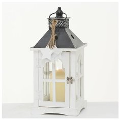 Винтажный фонарь наталле, дерево, стекло, белый, 39 см, Boltze 1015914-9825500