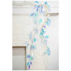 Гирлянда НЕБЕСНЫЕ ЛИСТЬЯ с бусинами и цветами, 120 см, Peha Magic TR-74755