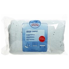 Снежное покрывало СЕРЕБРЯНЫЕ ЗВЁЗДОЧКИ, белое с серебряным глиттером, полиэстер, 250х100 см, Kaemingk 470212