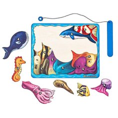 Развивающее пособие из дерева Магнитная головоломка "Морские обитатели" Smile Decor