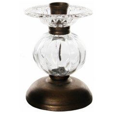 Подсвечник ДЖЕРМОЛЬО, металл, стекло, 10х15 см, SHISHI 50117