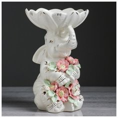 Конфетница "Слон Вдохновение", цветная лепка, 27 см 4359810 Керамика ручной работы