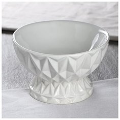 Конфетница "Оригами", белая 5635397 Керамика ручной работы